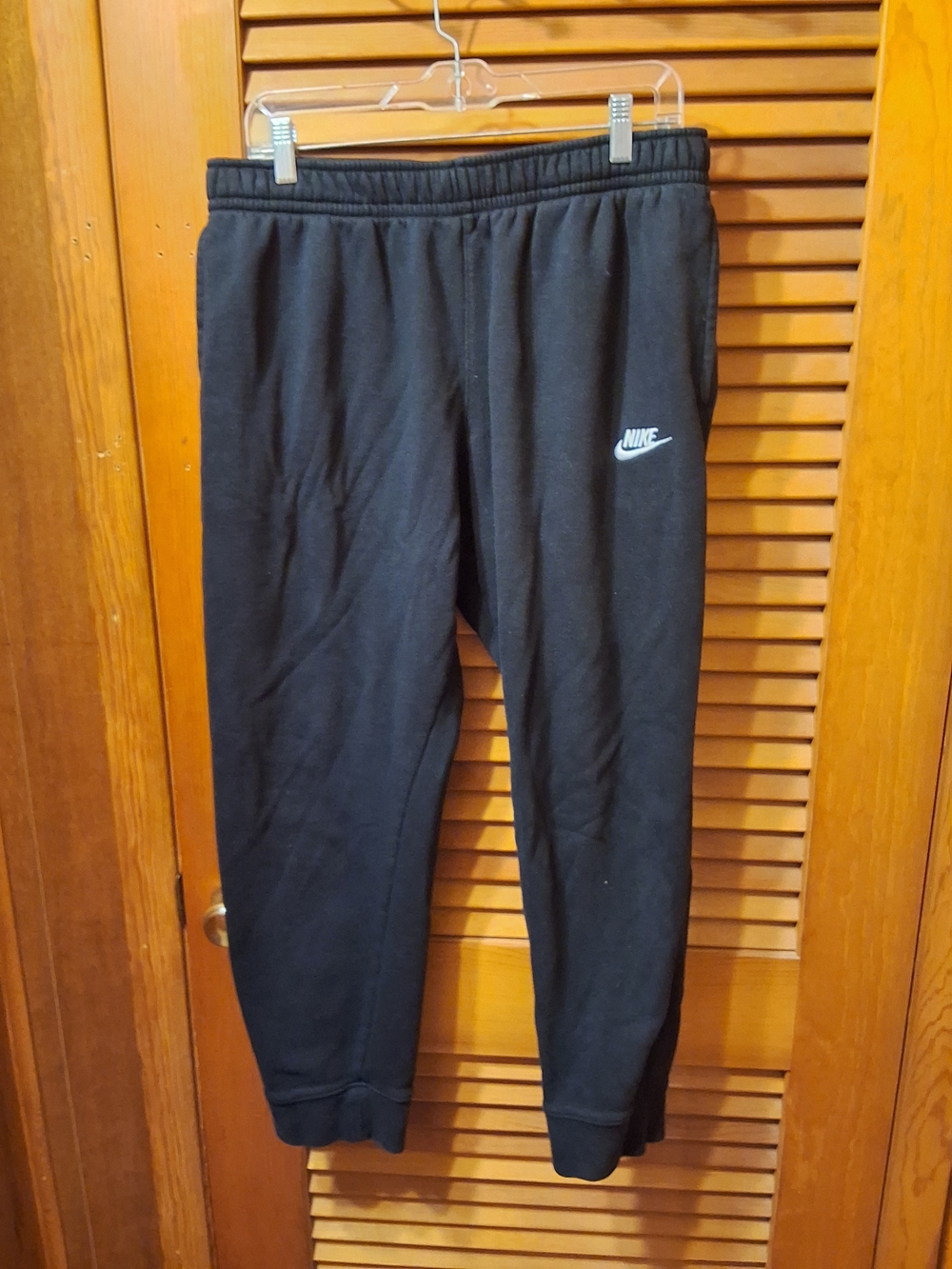 Nike Black Joggers with White Swoosh